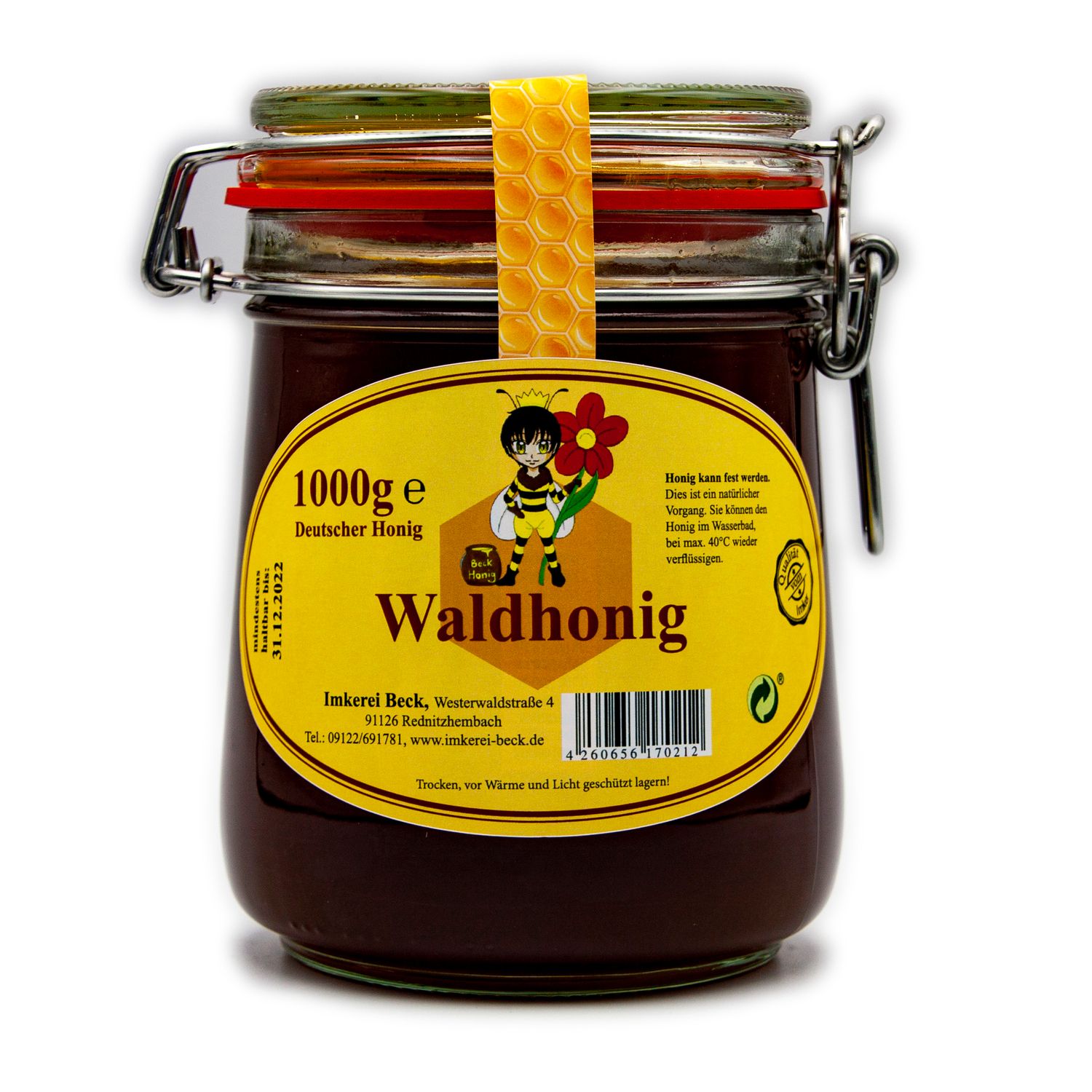 Waldhonig – Intensiv &amp; aromatisch, Füllmenge: 1000g