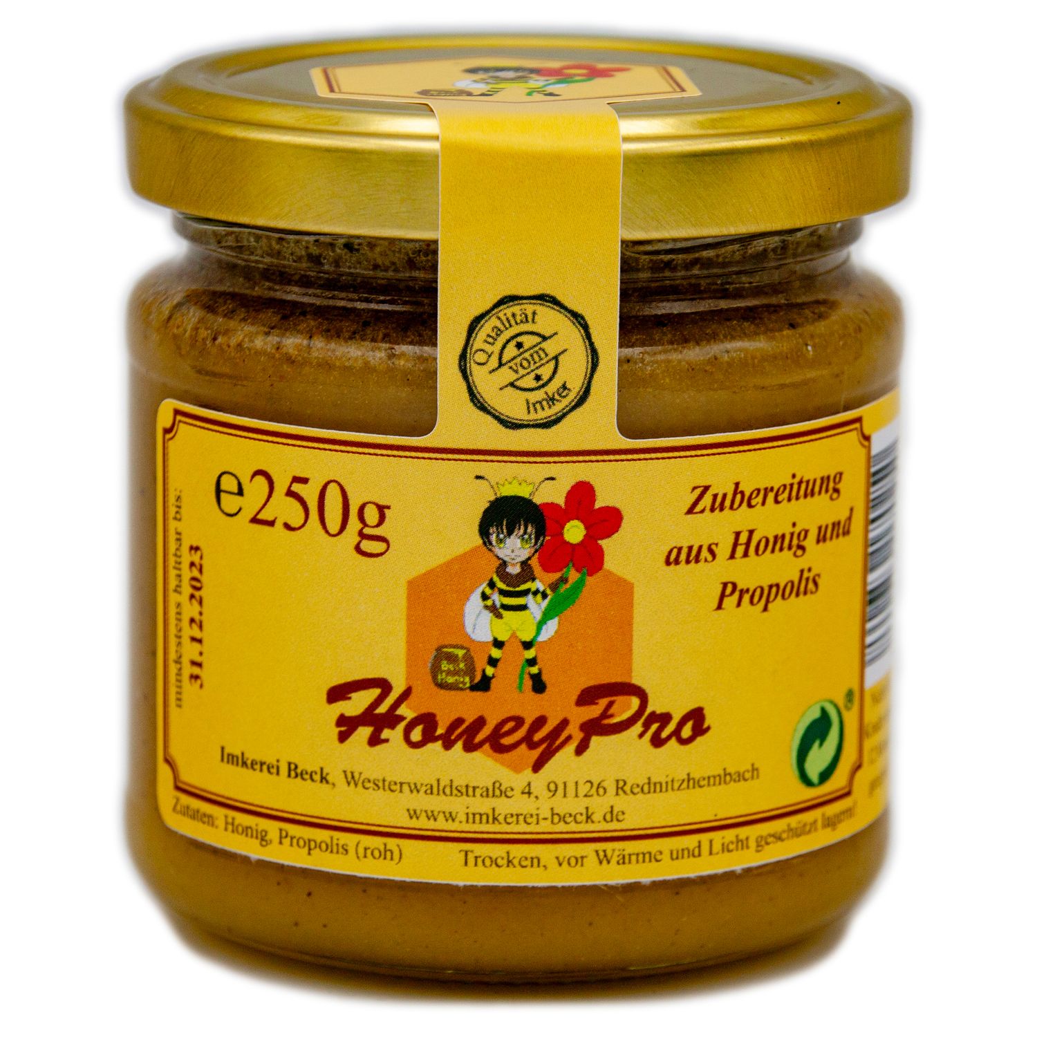 HoneyPro – Cremiger Honig mit 3 % Propolis