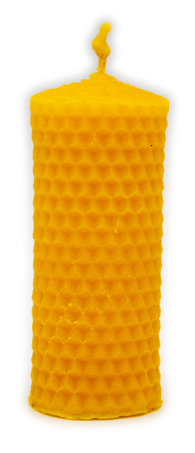 Bienenwachskerze Wabenstumpen 85 x 35 mm – Natürlich, dekorativ &amp; besonders