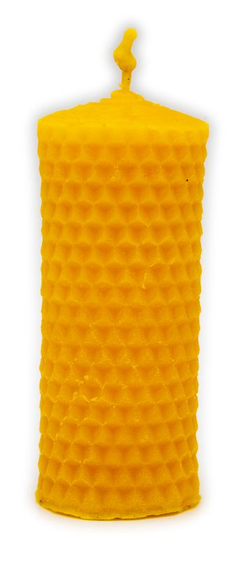 Bienenwachskerze Wabenstumpen 85 x 35 mm – Natürlich, dekorativ &amp; besonders