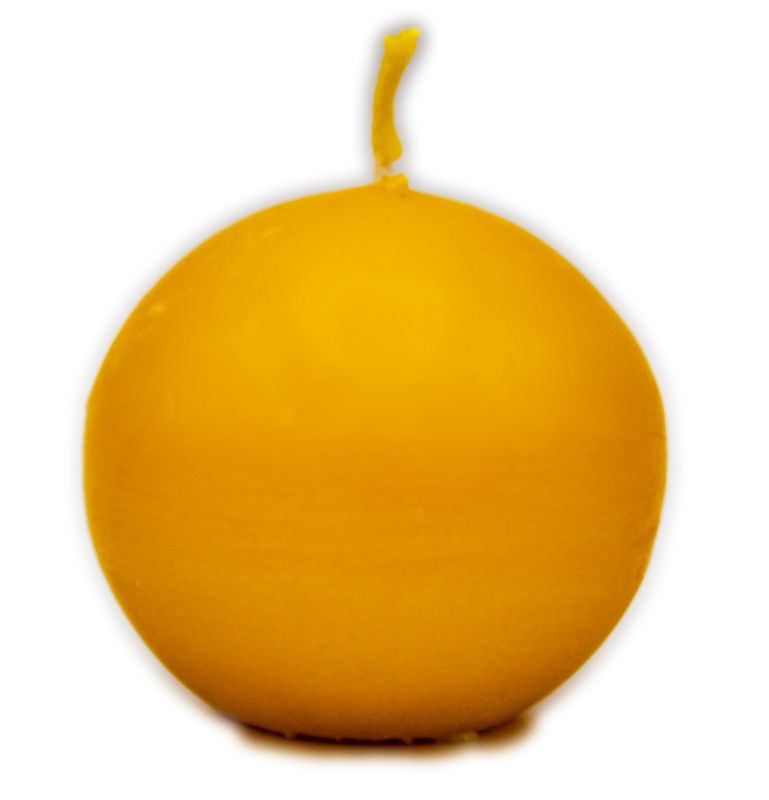 Bienenwachskerze Kugel 70 x 60 mm – Rund, harmonisch &amp; natürlich