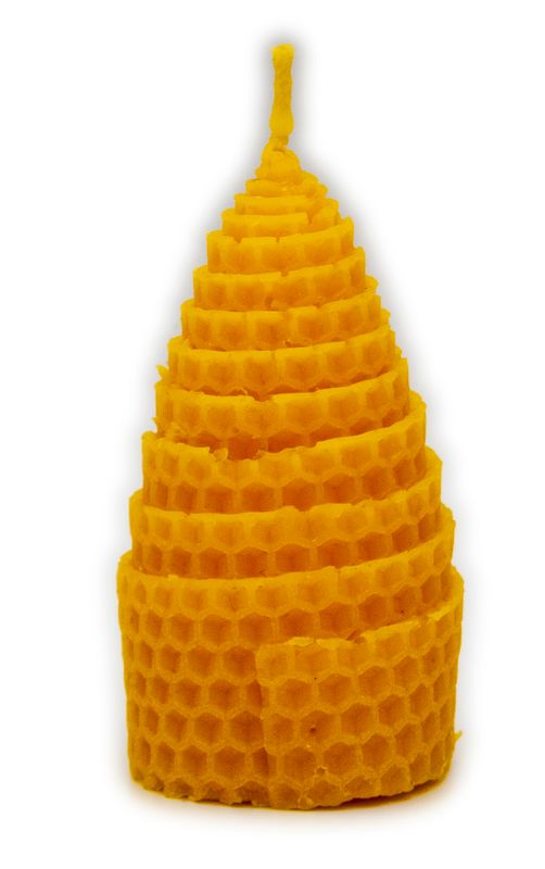 Bienenwachskerze Pyramide 85 x 45 mm – Dekorativ, warm &amp; besonders