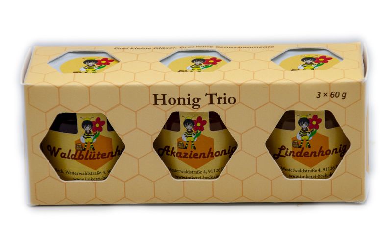 Honig Trio 3 × 60 g – Kleine Honigreise im Geschenkformat