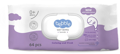 🌸 Bebble Vochtige Doekjes Lavendel – Box 12×64 stuks (768 doekjes)