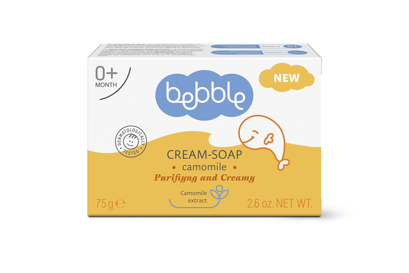 Bebble Zachte Kamille Crème-Zeep – Mild &amp; Verzorgend - Bundel 3 stuks van 75 g