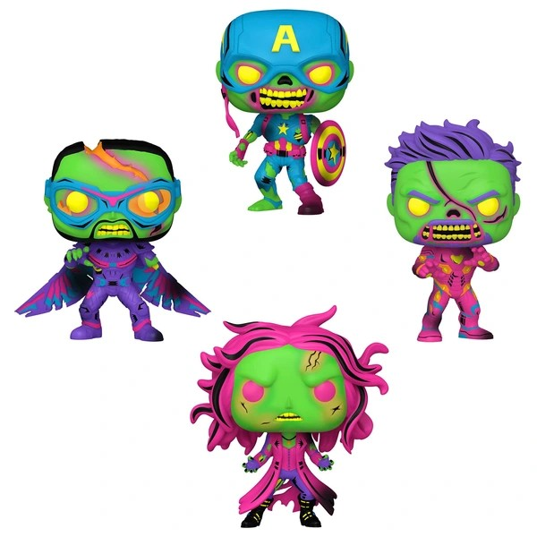 FUNKO POP! Vinyl: Marvel Studios What If...? 4 Packt if Zombie 4 Pack