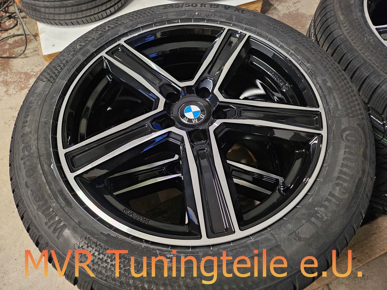 Winterkompletträder Winterreifen Alufelgen für BMW X3 G01 X4 G02 19 Zoll schwarz front poliert ECE Freigabe
