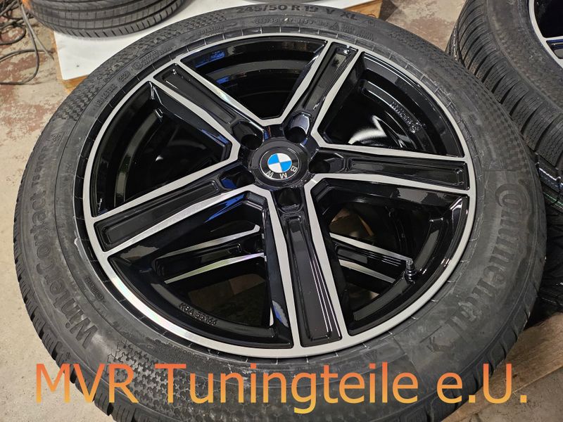 Winterkompletträder Winterreifen Alufelgen für BMW X3 G01 X4 G02 19 Zoll schwarz front poliert ECE Freigabe