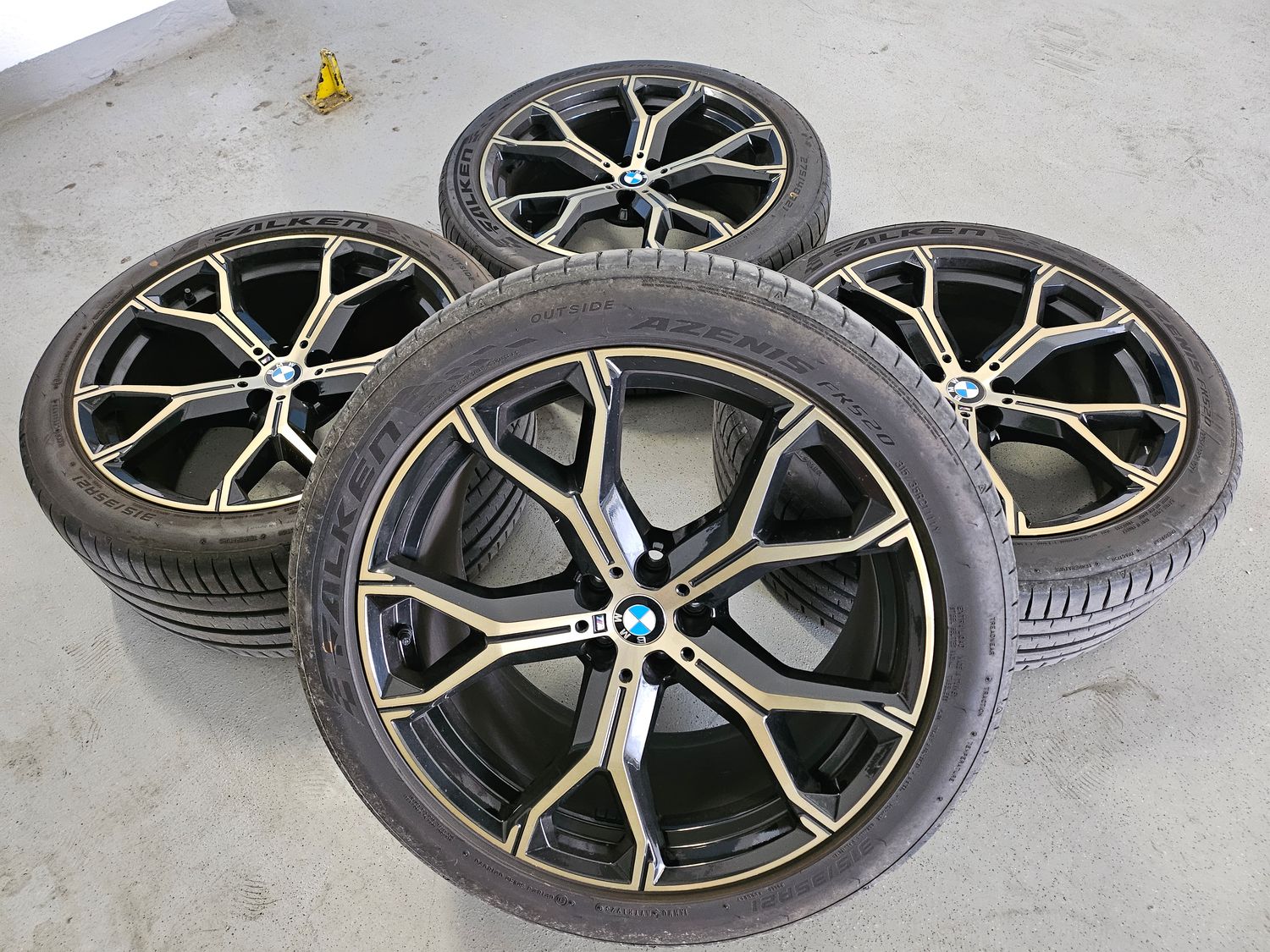 Original BMW Sommerkompletträder Sommerreifen Alufelgen  für X5 G05 X6 G06 21 Zoll  M bicolor gold
