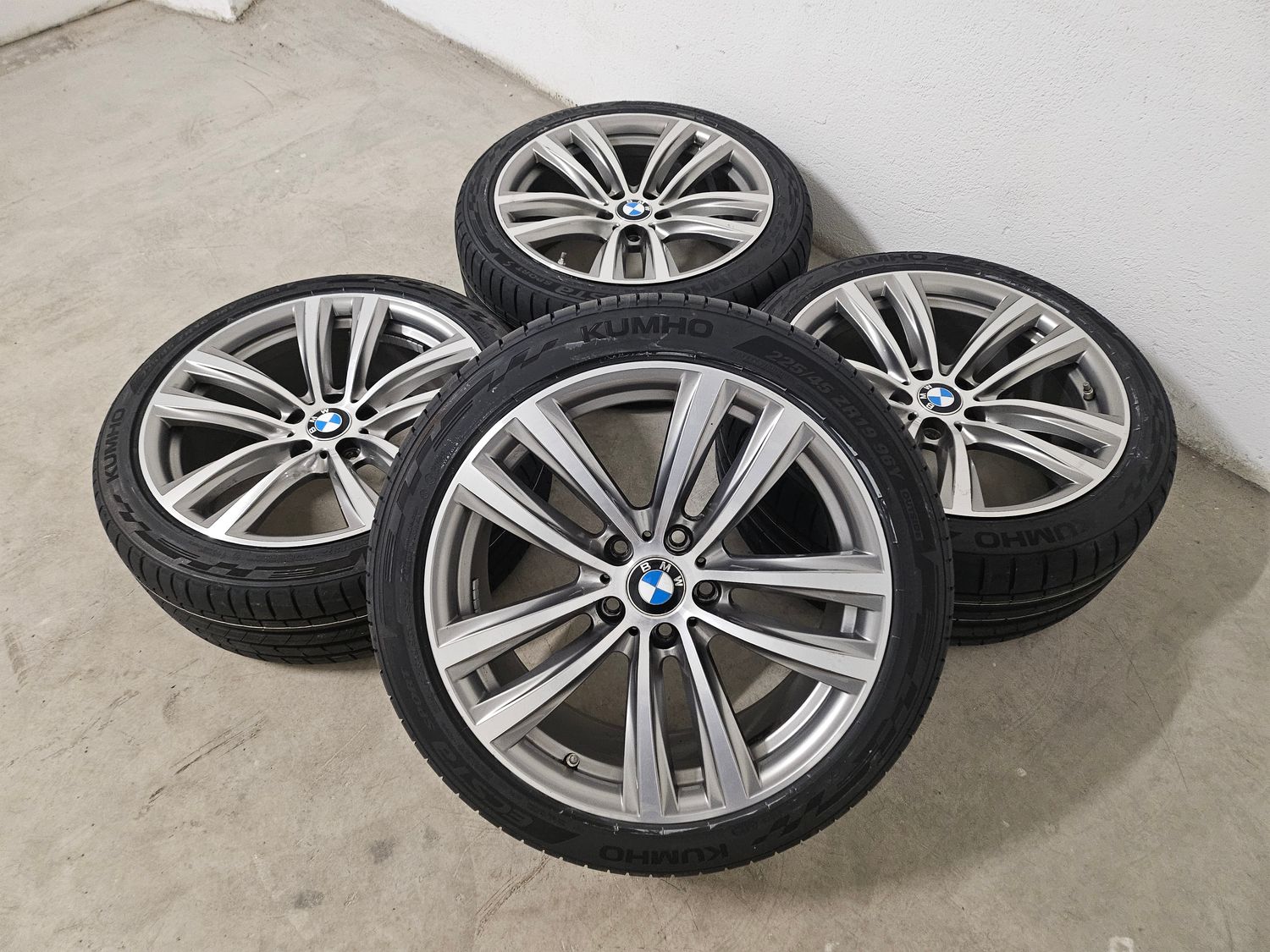 Original BMW Sommerkompletträder Sommerreifen Alufelgen für 3er GT F34 19 Zoll bicolor