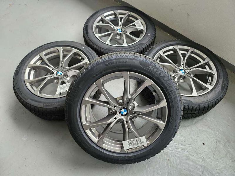 AKTION ! Original BMW Winterkompletträder Winterreifen Alufelgen für 3er G20 G21 4er G22 G23 17 Zoll V Speiche 776 grau fabrikneu