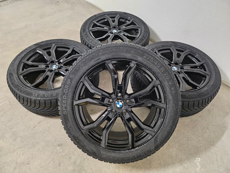 Winterkompletträder Winterreifen Alufelgen für BMW X5 G05 X6 G06 20 Zoll schwarz glänzend