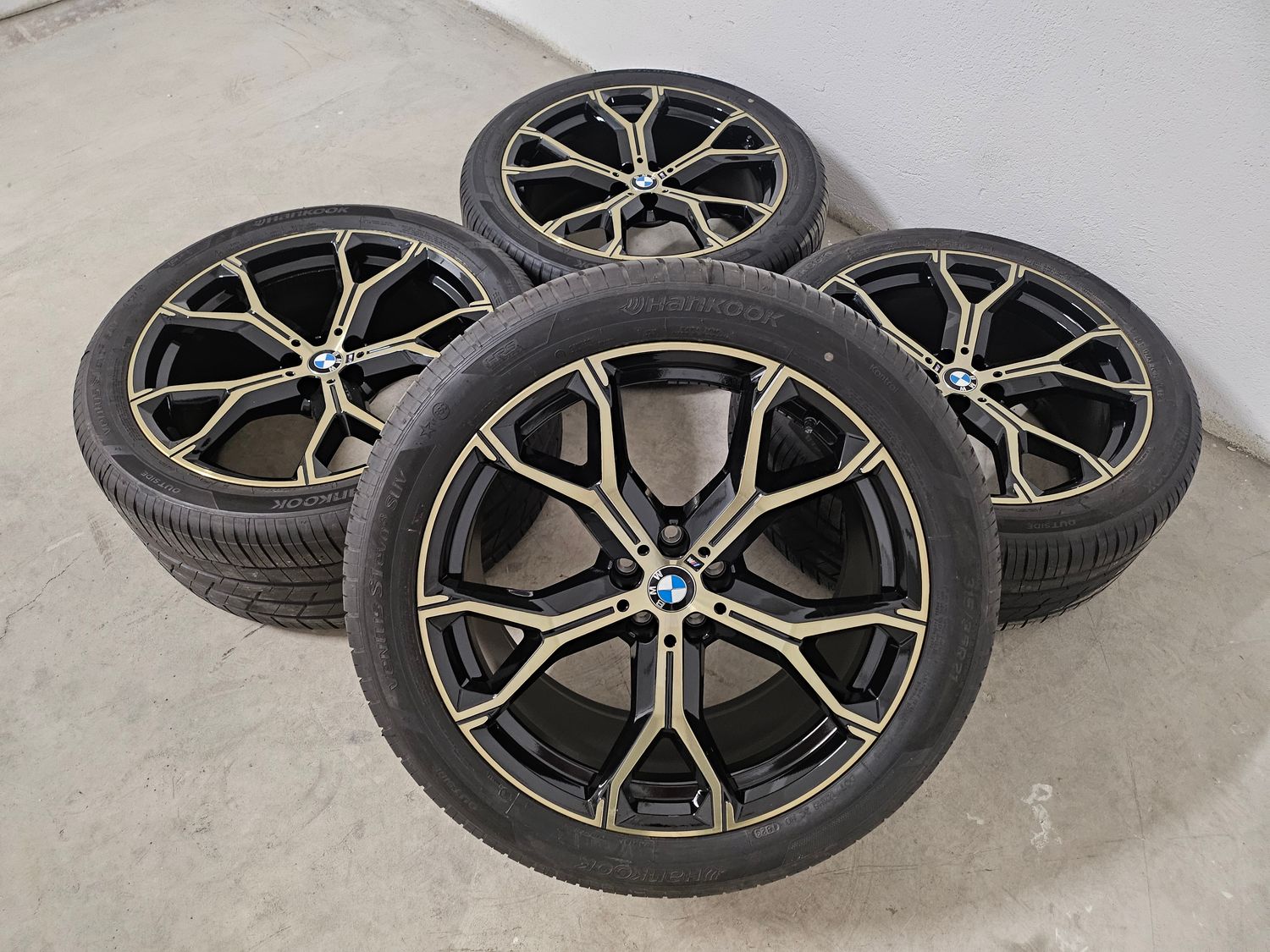 Original BMW Sommerkompletträder Sommerreifen Alufelgen  für X5 G05 X6 G06 21 Zoll  M 741 bicolor gold