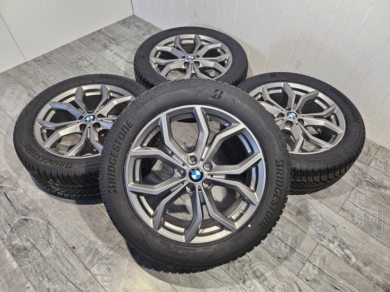 Original BMW Winterkompletträder Winterreifen neu Alufelgen  gebraucht für X3 G01 X4 G02 19 Zoll V Speiche 694 grau