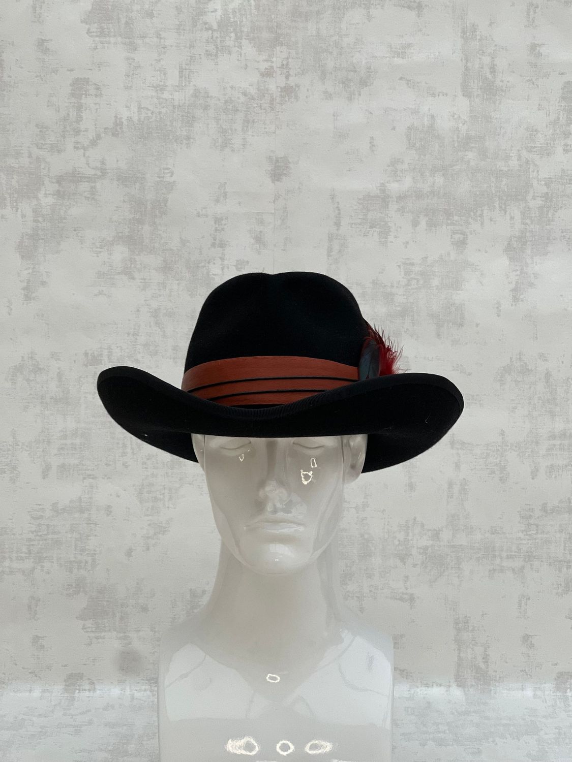 Cowboy hand shaped  fedora hat
