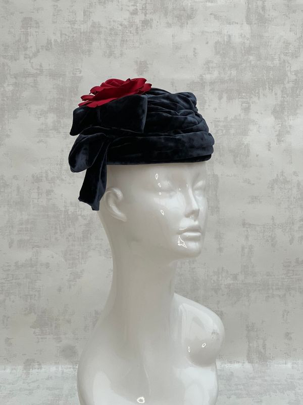 Turban with red flower