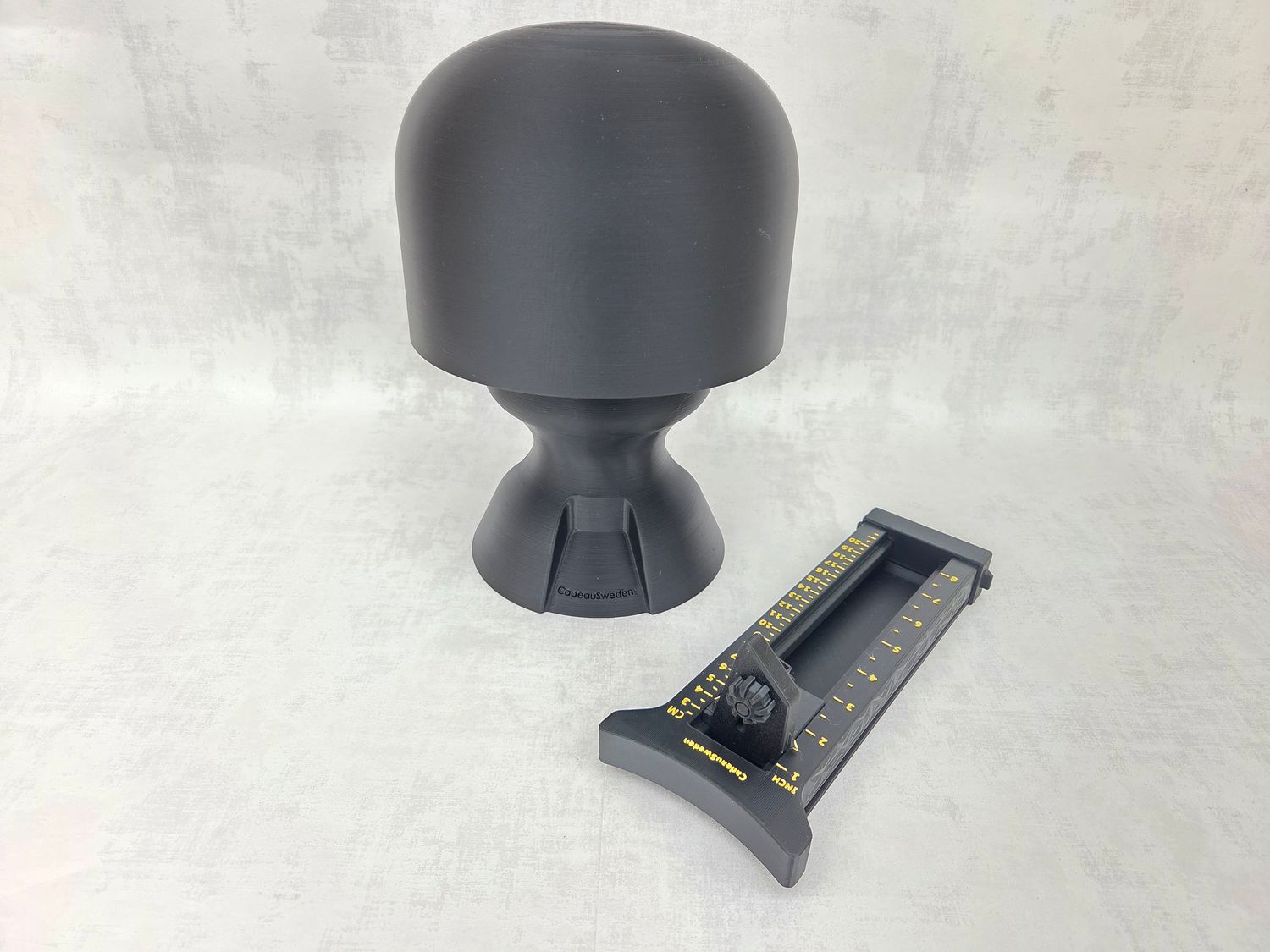3D Printed Hatters Tool Bundle: Fedora Block, Brim Cutter, Stand 3D Printed Hatters Tool Bundle: Fedora Block, Brim Cutter, Stand