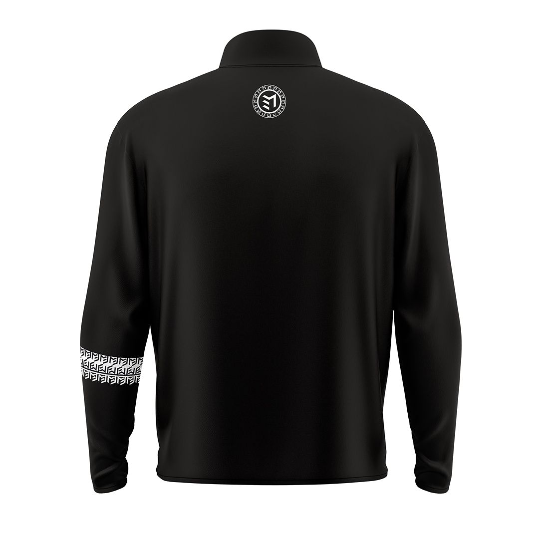MAVAM MID-LAYER Quarter zip BLACK