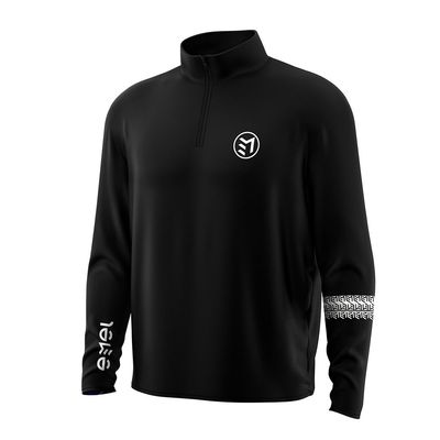 MAVAM MID-LAYER Quarter zip BLACK