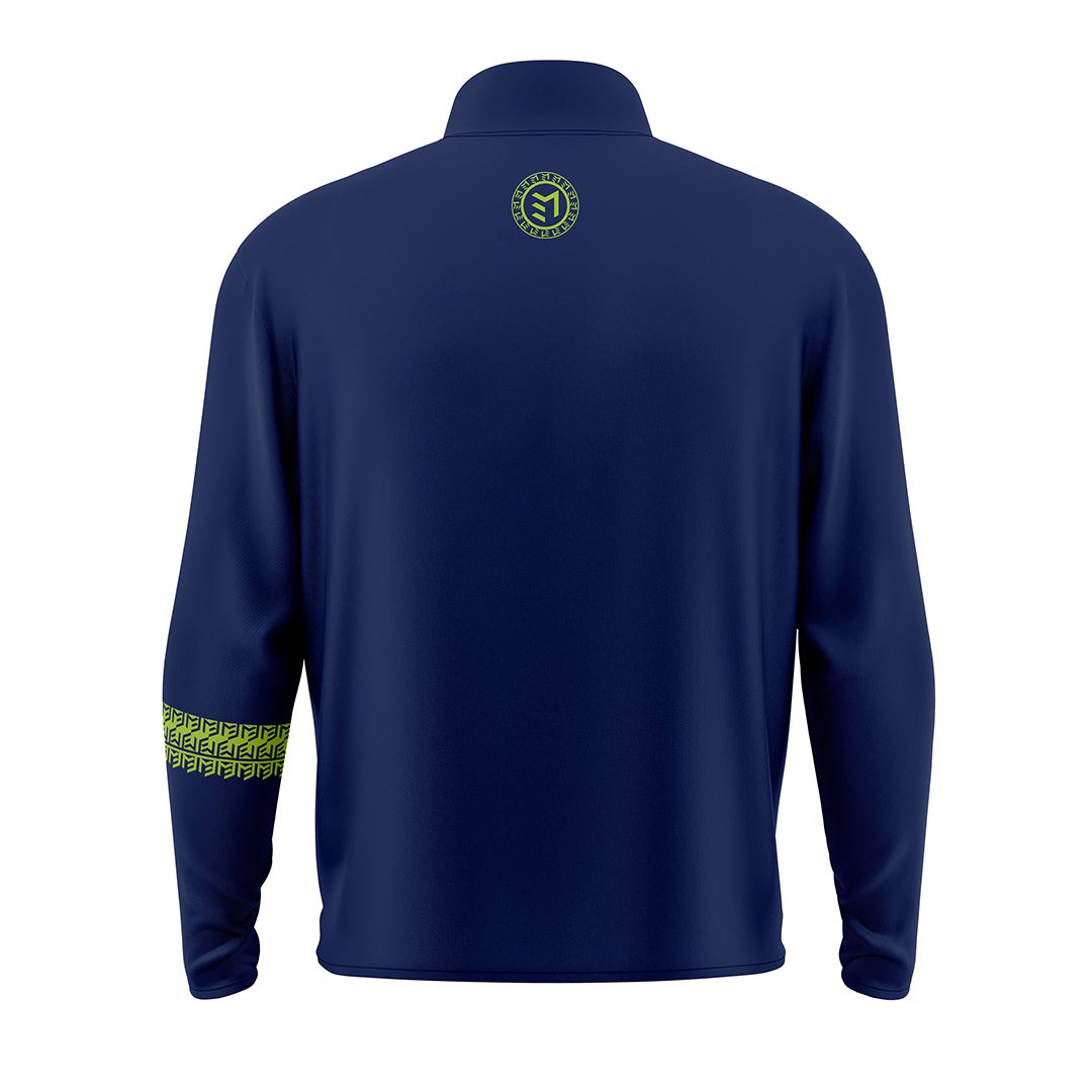 MAVAM MID-LAYER Quarter zip NAVY BLUE