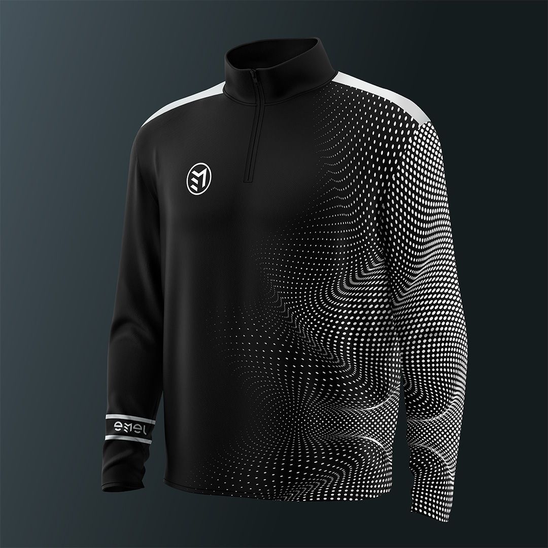MAVSTAR MID-LAYER Quarter zip BLACK