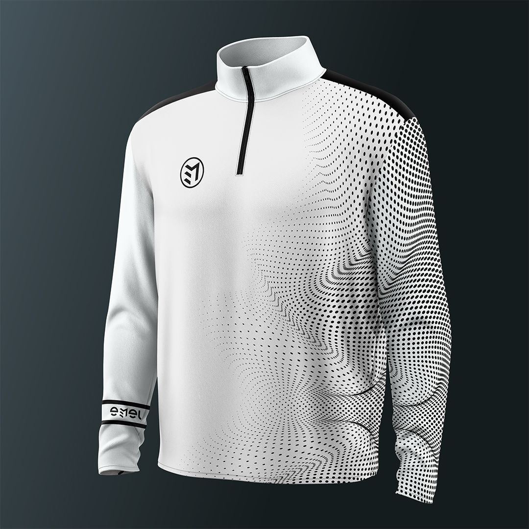 MAVSTAR MID-LAYER Quarter zip ICE-WHITE