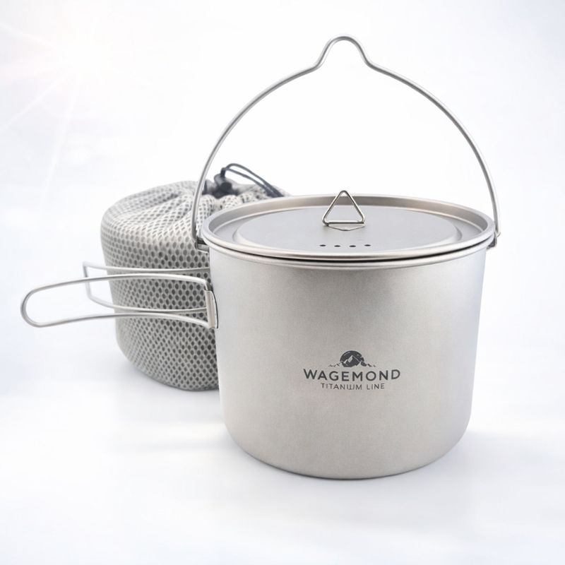 wagemond Titan Topf 1600 ml – ultraleichtes Camping-Kochgeschirr für Outdoor & Trekking