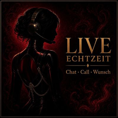 Exklusive Echtzeit-Erlebnisse – rotes Smartphone mit hypnotischen Wellen und dominanter Silhouette