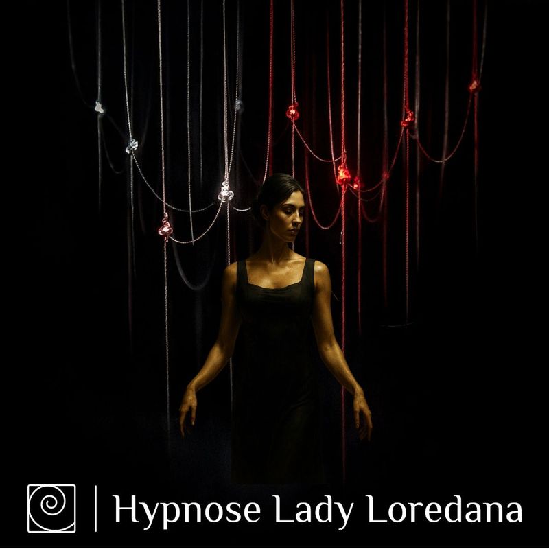 Hypnotische Marionettenfäden ziehen abwärts, dominante erotische Trance-Stimmung, Lady Loredana Hypnose Cover