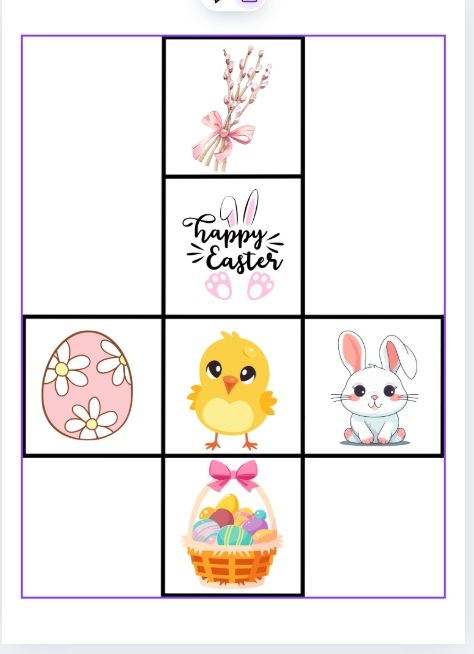 Wielkanoc- Gra kostka- Easter cube cut out game