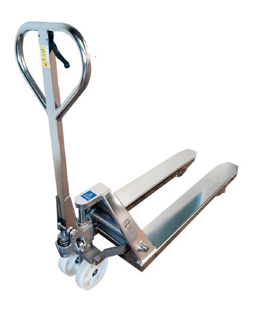 Premium Edelstahl Handhubwagen, Tragkraft 2500kg, Gabellänge 1150mm