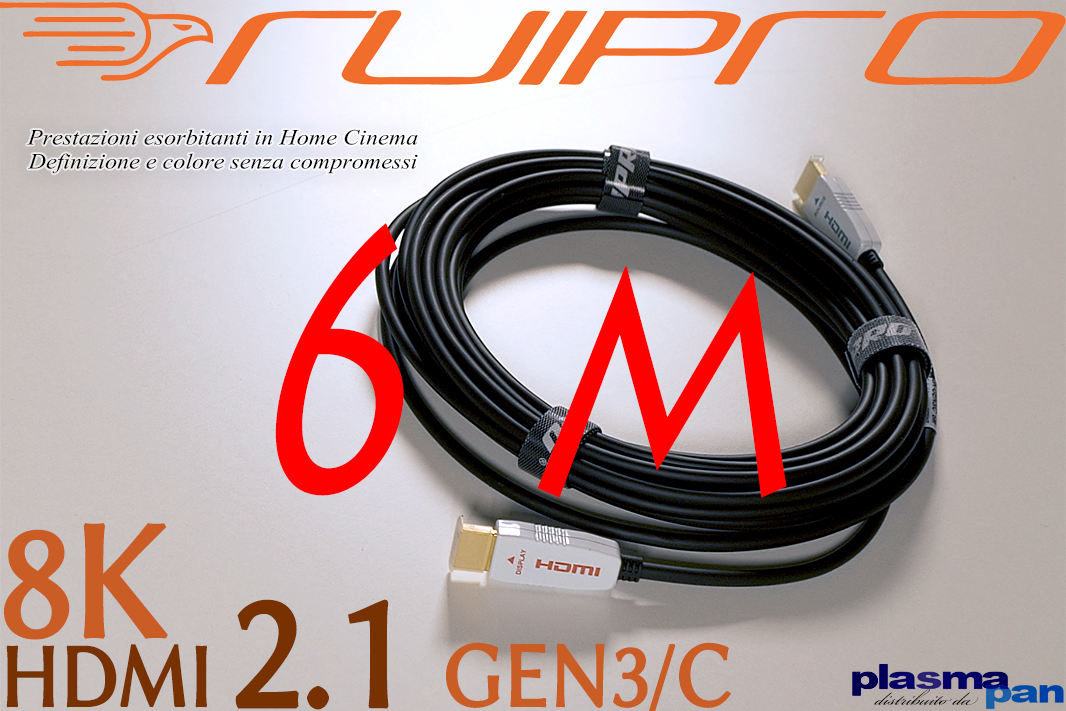 RUIPRO 8K 60P e 4K 120p HDMI 2.1 GEN3/C in FIBRA