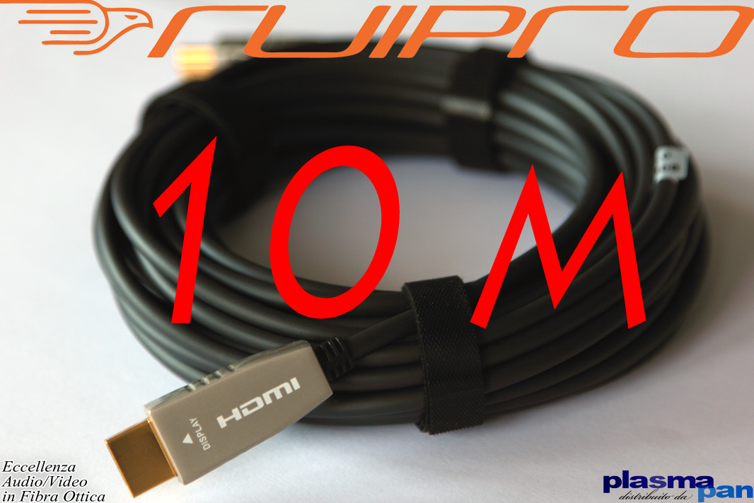 Cavo RUIPRO HDMI 2.0b Fibra Ottica 4K - SKY Q HLG cert. - 10m - Paga a 30gg
