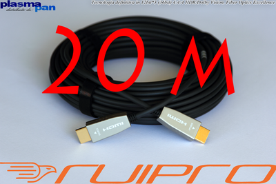 Cavo RUIPRO HDMI 2.0b Fibra Ottica 4K - SKY Q HLG cert. - 20m - Paga a 30gg