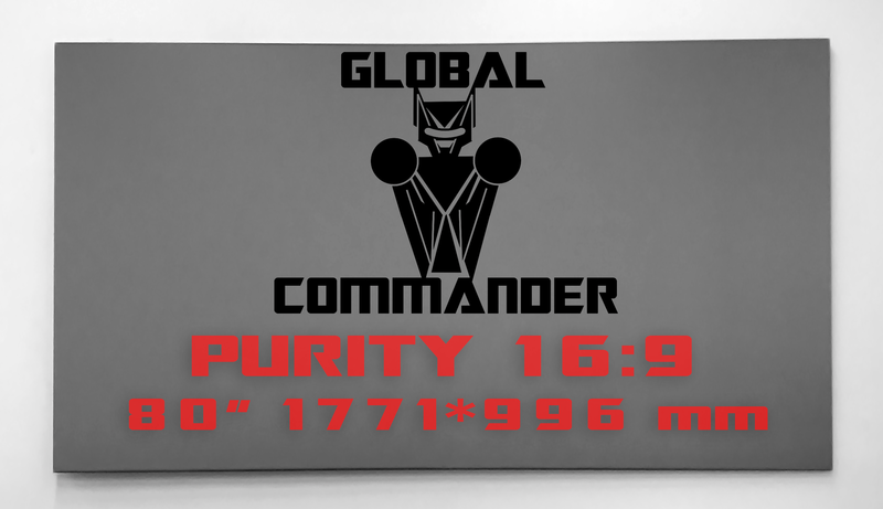 GLOBAL COMMANDER &quot;PURITY&quot; 16:9 80&quot; - Schermo Videoproiettore 4K / 8K