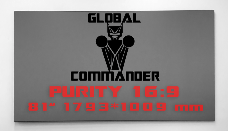 GLOBAL COMMANDER &quot;PURITY&quot; 16:9 81&quot; - Schermo Videoproiettore 4K / 8K