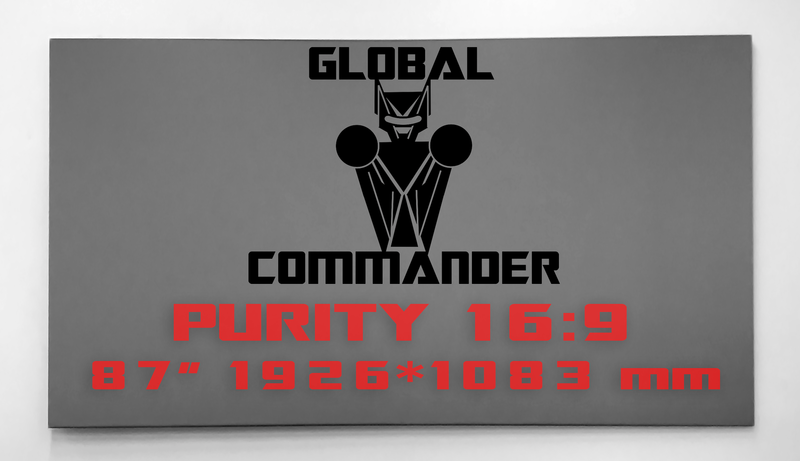 GLOBAL COMMANDER &quot;PURITY&quot; 16:9 87&quot; - Schermo Videoproiettore 4K / 8K