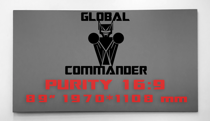 GLOBAL COMMANDER &quot;PURITY&quot; 16:9 89&quot; - Schermo Videoproiettore 4K / 8K