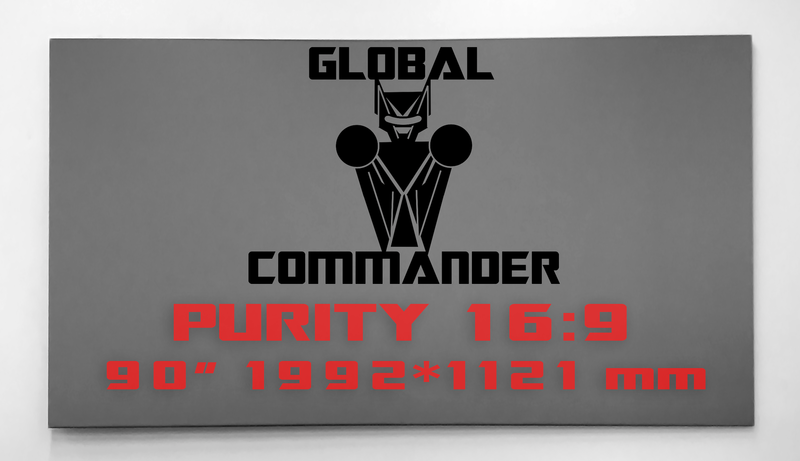 GLOBAL COMMANDER &quot;PURITY&quot; 16:9 90&quot; - Schermo Videoproiettore 4K / 8K