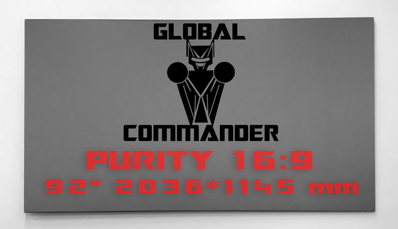 GLOBAL COMMANDER &quot;PURITY&quot; 16:9 92&quot; - Schermo Videoproiettore 4K / 8K