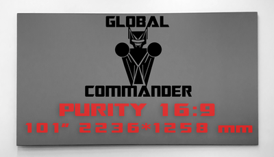 GLOBAL COMMANDER "PURITY" 16:9 101" - Schermo Videoproiettore 4K / 8K