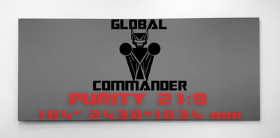 GLOBAL COMMANDER "PURITY" 21:9 104" - Schermo Videoproiettore 4K / 8K