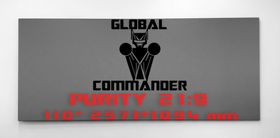 GLOBAL COMMANDER "PURITY" 21:9 110" - Schermo Videoproiettore 4K / 8K
