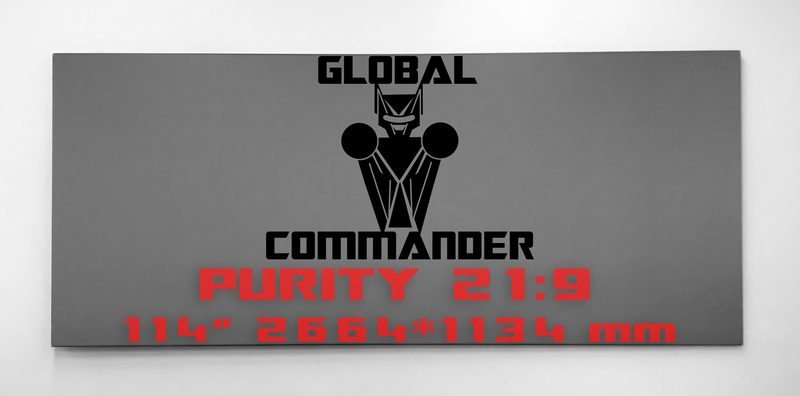 GLOBAL COMMANDER &quot;PURITY&quot; 21:9 114&quot; - Schermo Videoproiettore 4K / 8K