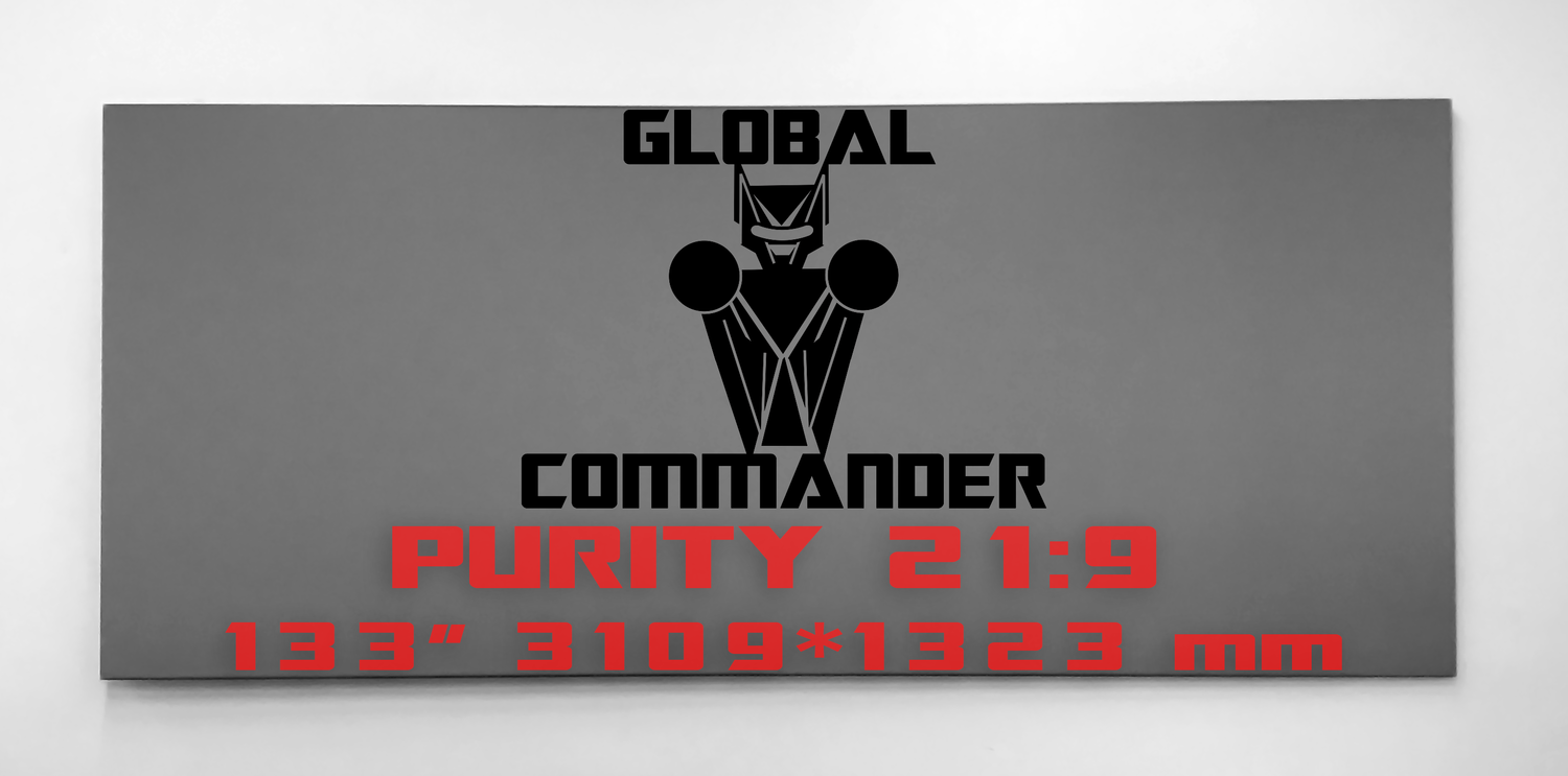 GLOBAL COMMANDER &quot;PURITY&quot; 21:9 133&quot; - Schermo Videoproiettore 4K / 8K