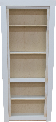 Hidden Bookcase Door 28" x 80" Paint Grade Unfinished