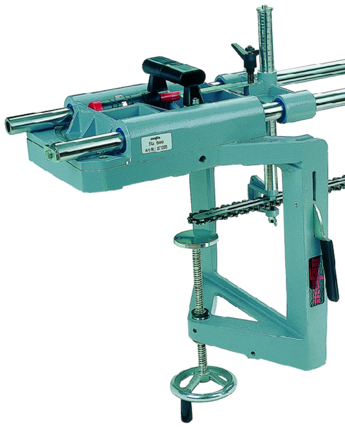MAFELL Spanneinrichtung, maximale Spannbreite 300 mm (Abb. Spannvorrichtung an SG 400 montiert)