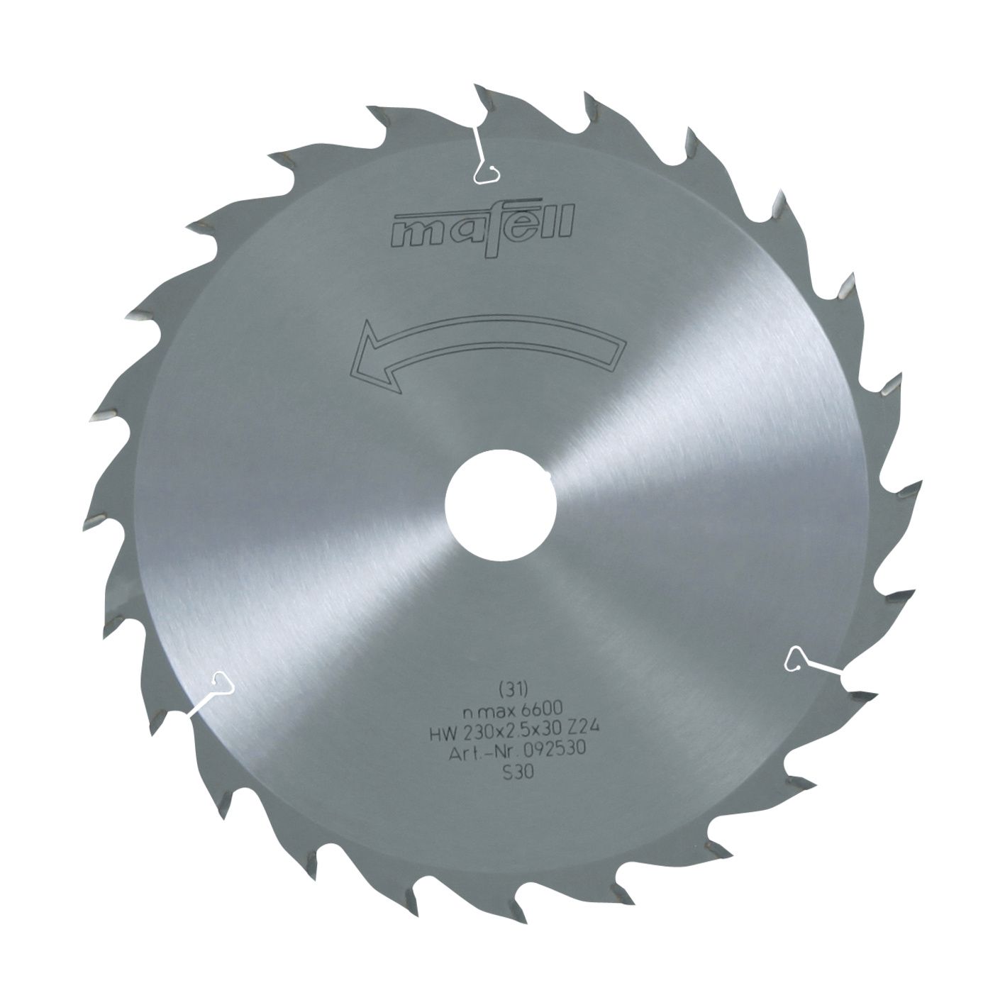 MAFELL Sägeblatt-HM, 230 x 1,8/2,5 x 30 mm, Z 24, WZ, für universellen Einsatz in Holz (KSP 85 Fc)