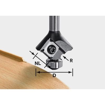 FESTOOL Abrundfräser-Wendeplatten S8 HW R3 D28 KL12,7 MFK