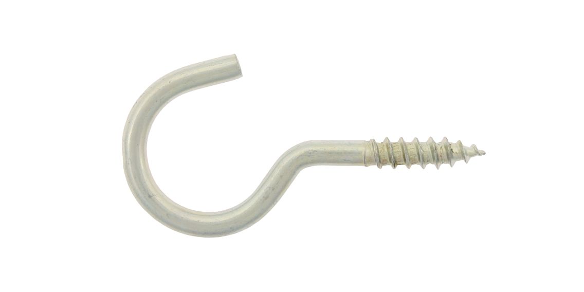 Schraubhaken gebogen Ø2,6mm verzinkt 30 mm